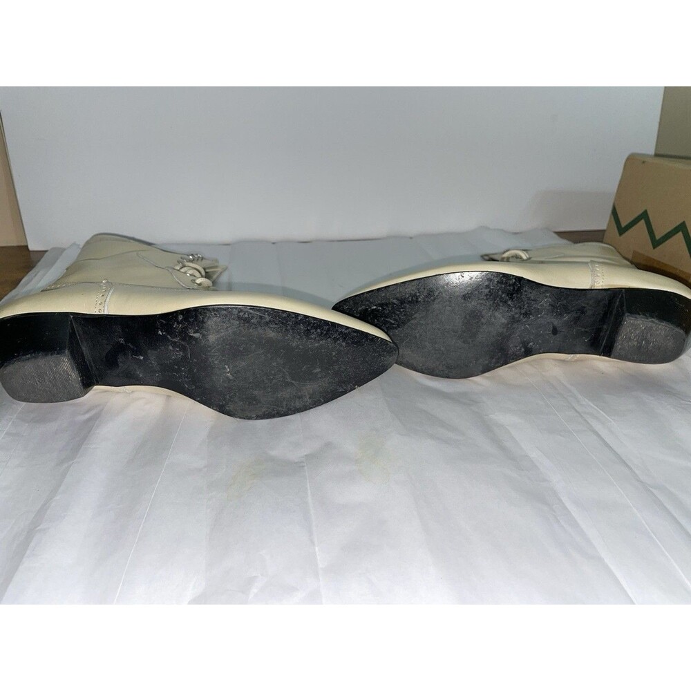 Oak Tree Farms Victorian Granny Bridal Boots Off White Leather Lace Up 6.5 NEW - Picture 7 of 12